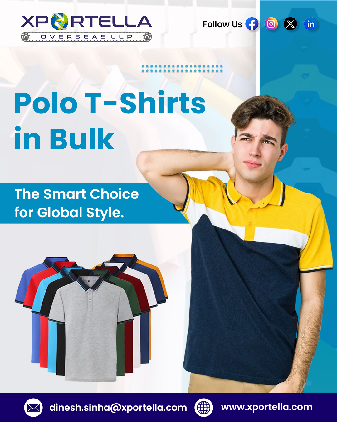 Redefine smart style with Xportella Polo T-Shirts in Bulk 