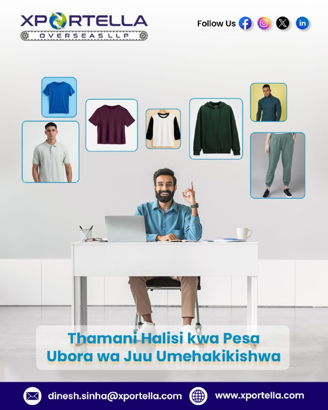 Xportella Overseas LLP offers bulk T-shirts with premium quality standards 
